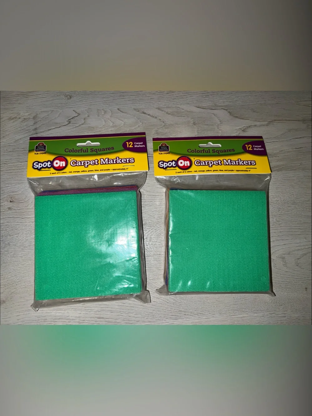 Green Carpet Marker Squares - Pack of 12
